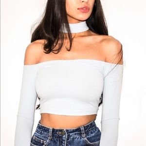 American Apparel choker crop top